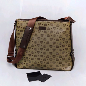 MCM 비세토스 모노그램 마블 캔버스레더 숄더.메신저백