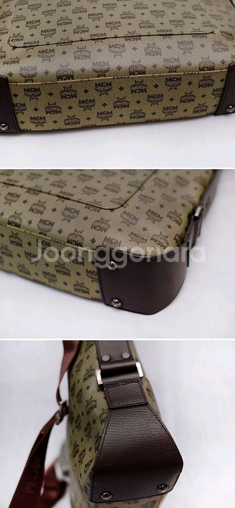 MCM 비세토스 모노그램 마블 캔버스레더 숄더.메신저백--7