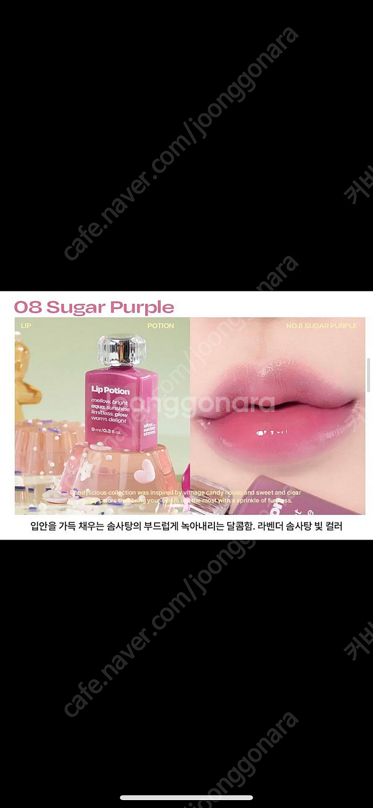 얼터너티브스테레오 립 포션 아쿠아 글로우 08슈가퍼플--0
