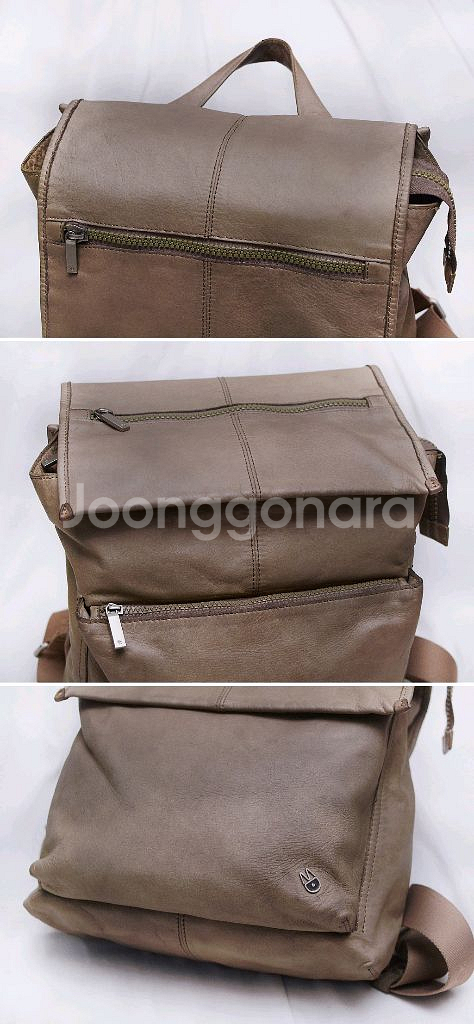 만다리나덕 졸리 풀그레인 레더 탑커버 플랩 스퀘어 백팩--3