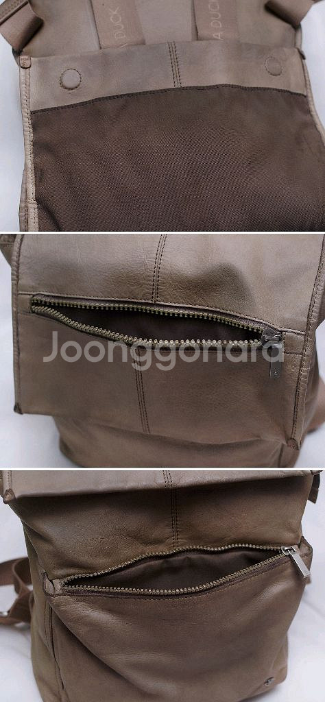 만다리나덕 졸리 풀그레인 레더 탑커버 플랩 스퀘어 백팩--7