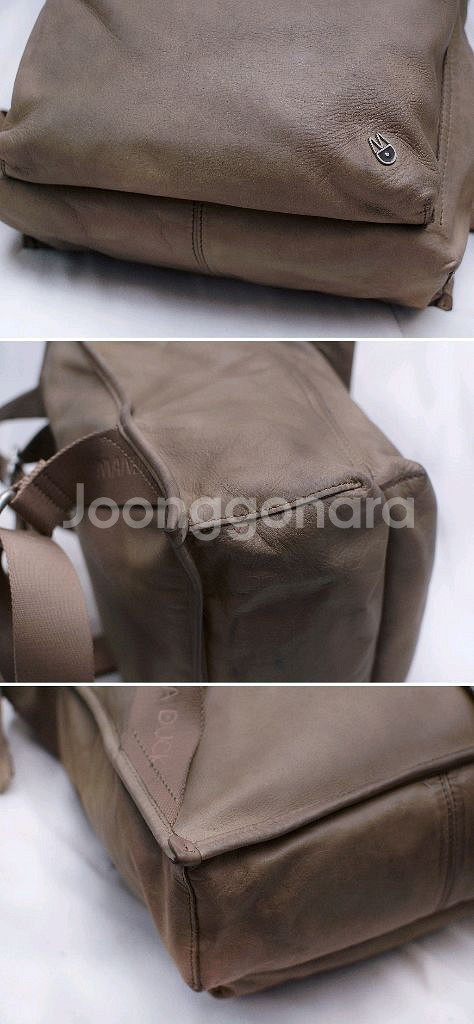 만다리나덕 졸리 풀그레인 레더 탑커버 플랩 스퀘어 백팩--6