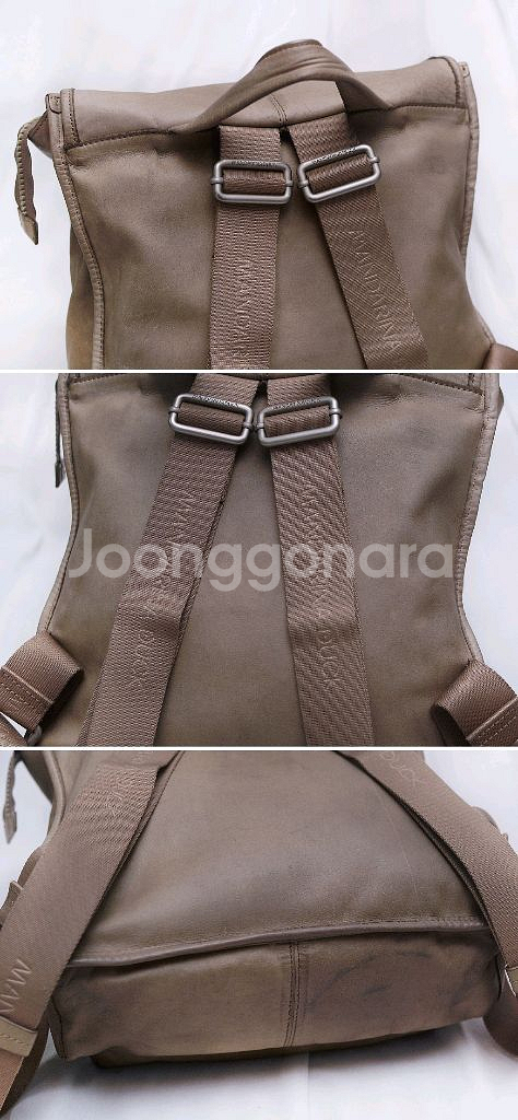 만다리나덕 졸리 풀그레인 레더 탑커버 플랩 스퀘어 백팩--4