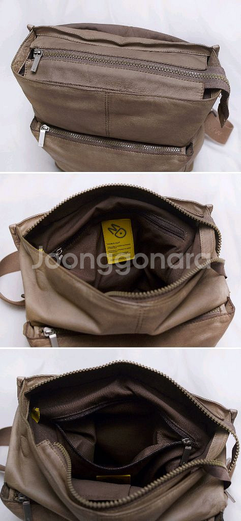 만다리나덕 졸리 풀그레인 레더 탑커버 플랩 스퀘어 백팩--8