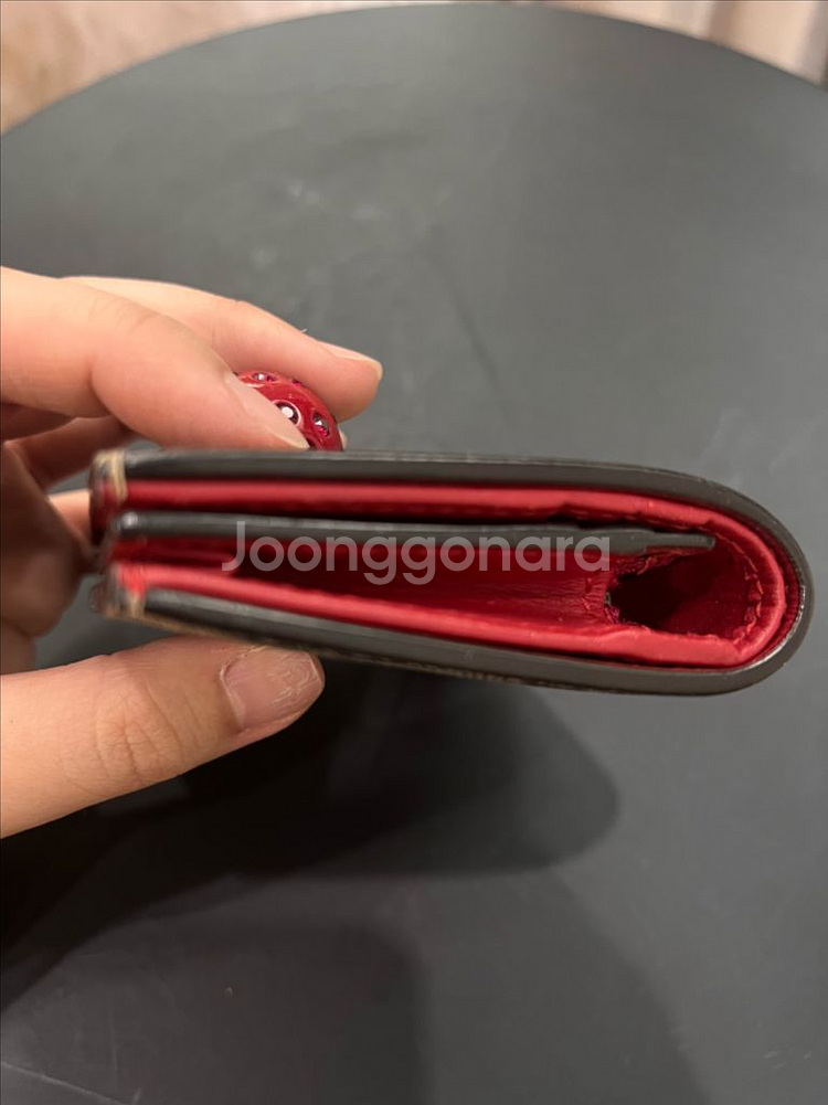 정품)구찌 GG 체리 반지갑 구찌지갑--3