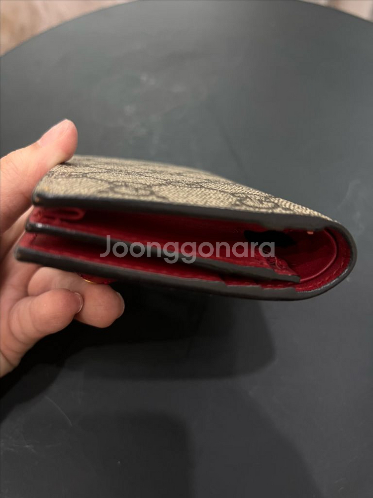 정품)구찌 GG 체리 반지갑 구찌지갑--4