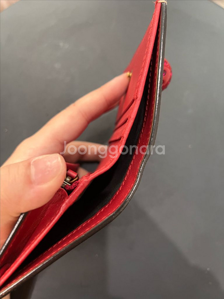 정품)구찌 GG 체리 반지갑 구찌지갑--1