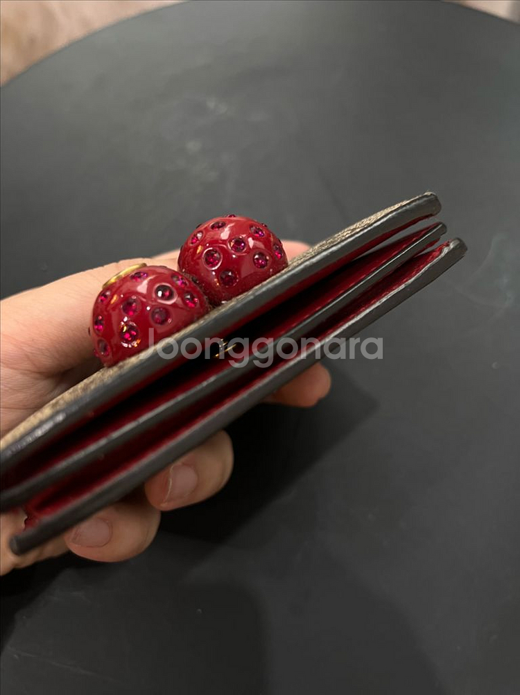 정품)구찌 GG 체리 반지갑 구찌지갑--5