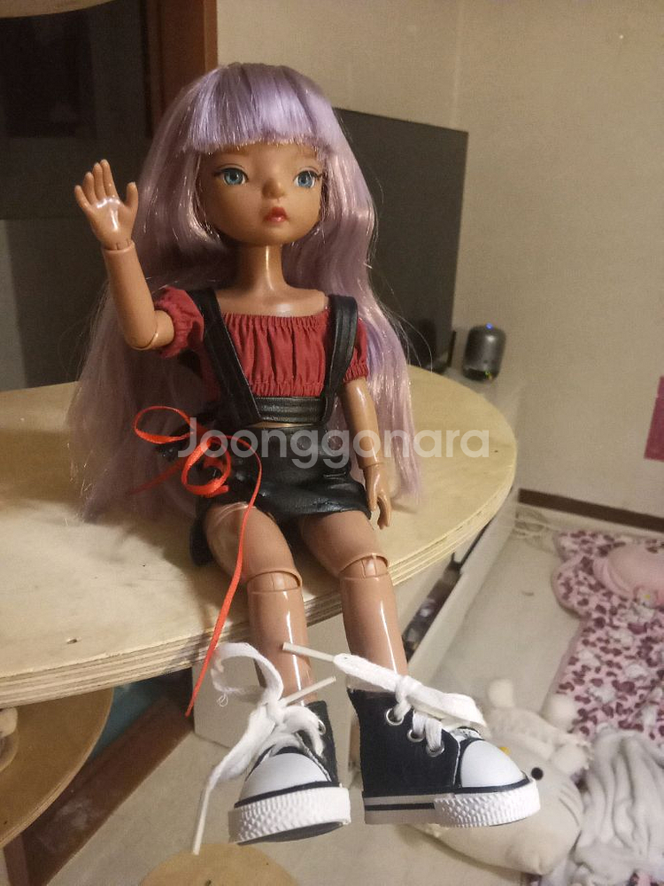 구체관절인형 연보라 머리 인형 28cm--3