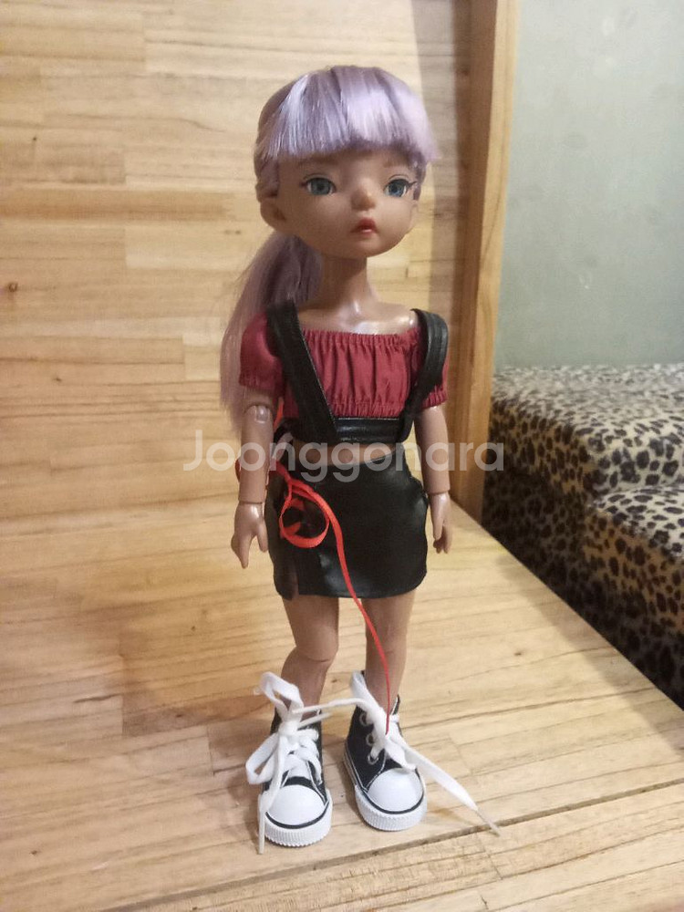 구체관절인형 연보라 머리 인형 28cm--2