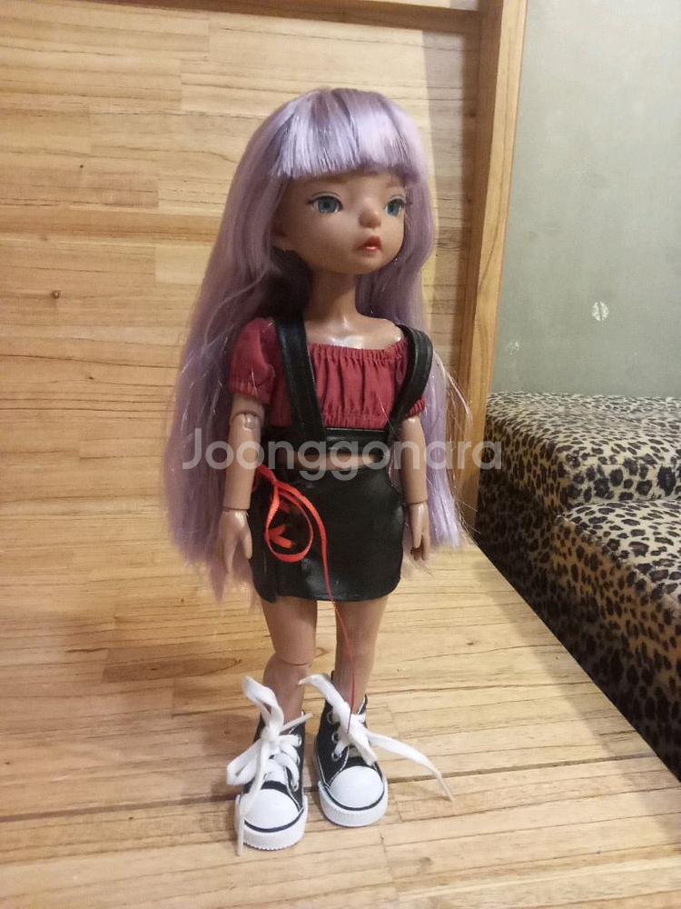 구체관절인형 연보라 머리 인형 28cm--4