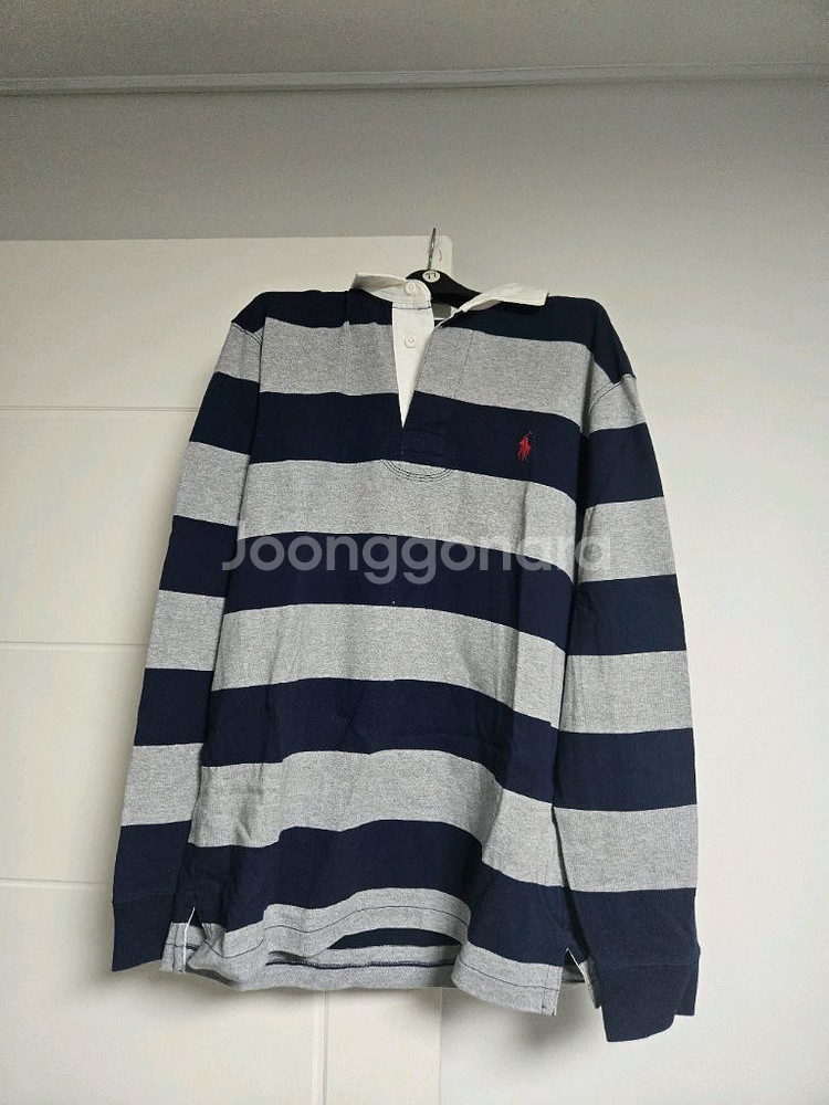폴로 랄프로렌 럭비티 긴팔 그레이 M 105--1