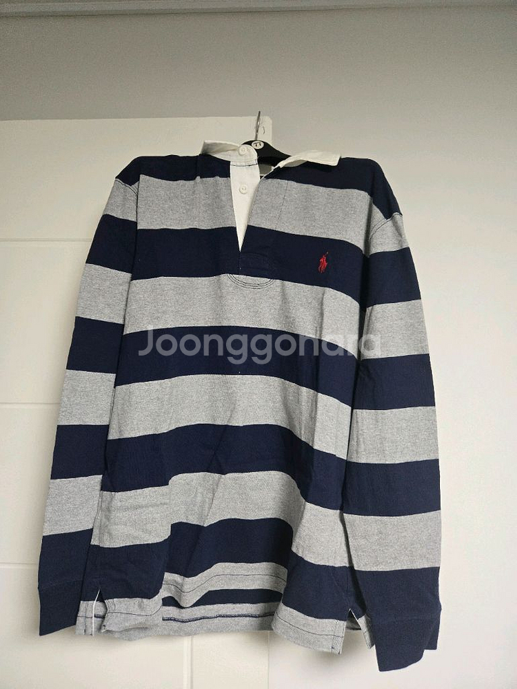 폴로 랄프로렌 럭비티 긴팔 그레이 M 105--0