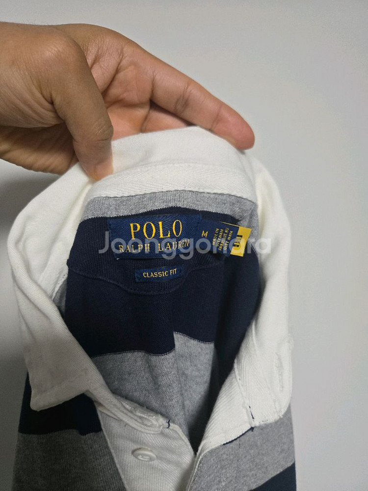 폴로 랄프로렌 럭비티 긴팔 그레이 M 105--2
