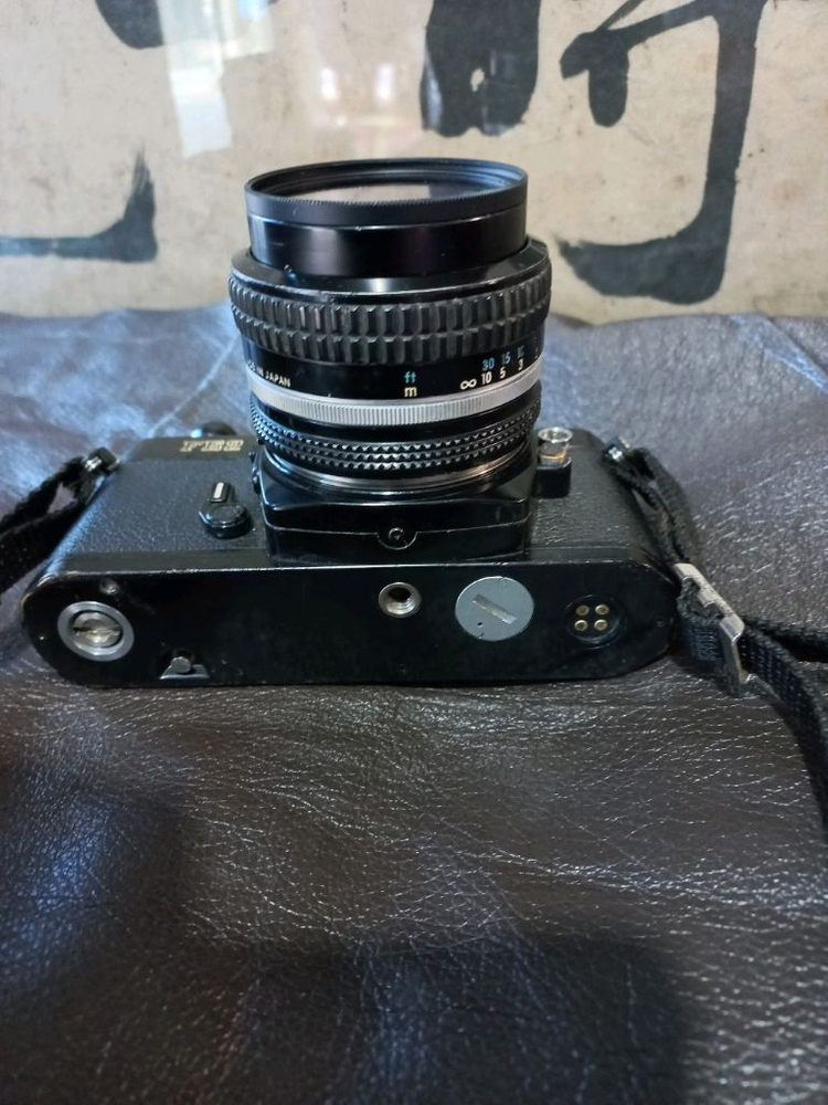 니콘 FE2 블랙 카메라 필카 니콘 50mm 렌즈 필름--5