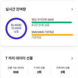 SK데이터 2기가