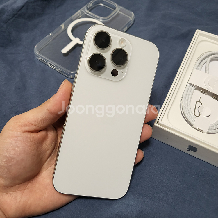 아이폰 16프로 256GB 화이트 배터리효율 100%--0