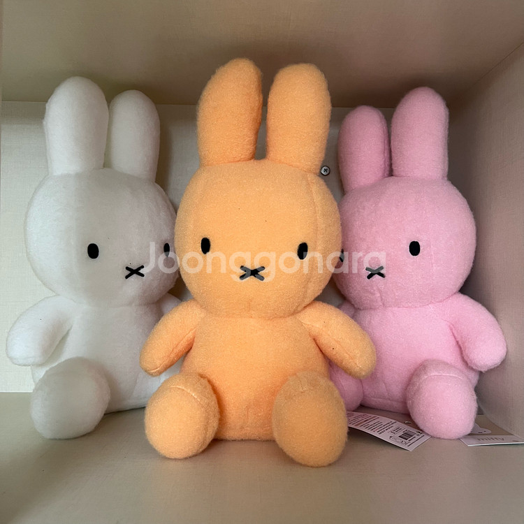 미피 크리미 인형 25cm 화이트 오렌지 핑크--0