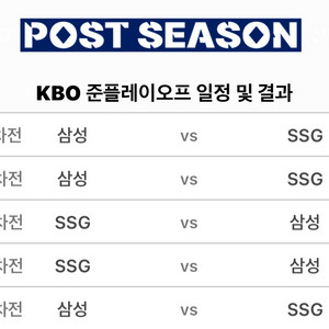 준플레이오프 삼성 vs ssg 3~5차전 티켓판매