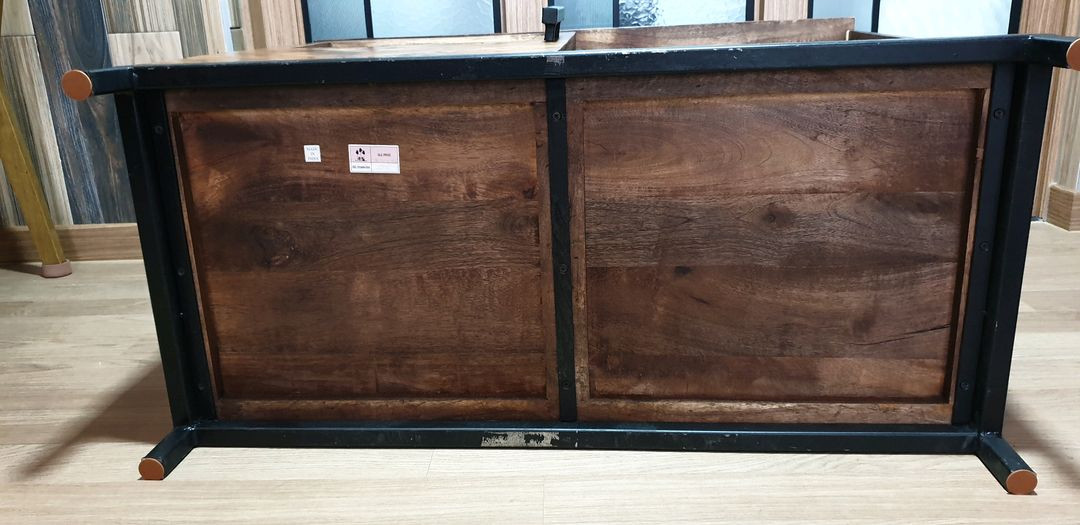 원목 엔틱 고가구 헤링본 수납장 장식장 이미지