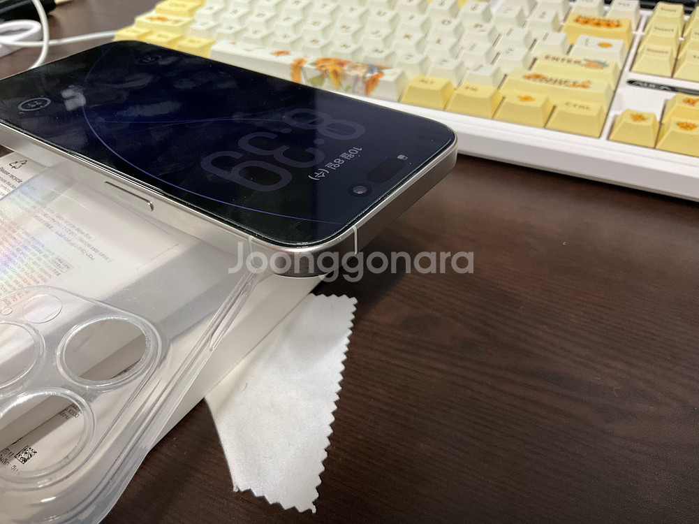 아이폰 15 프로 화이트 128g 애플케어플러스--4