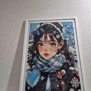 보석십자수)(완성품)(액자포함)