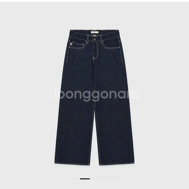글로니 901 로우 라이즈 와이드 레그 진--0