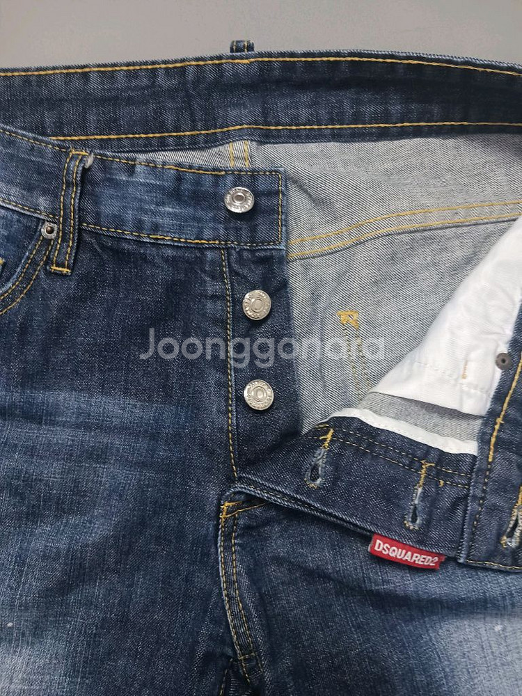 [48] 디스퀘어드2 블렛페인팅 데님 쇼츠 반바지 32--3
