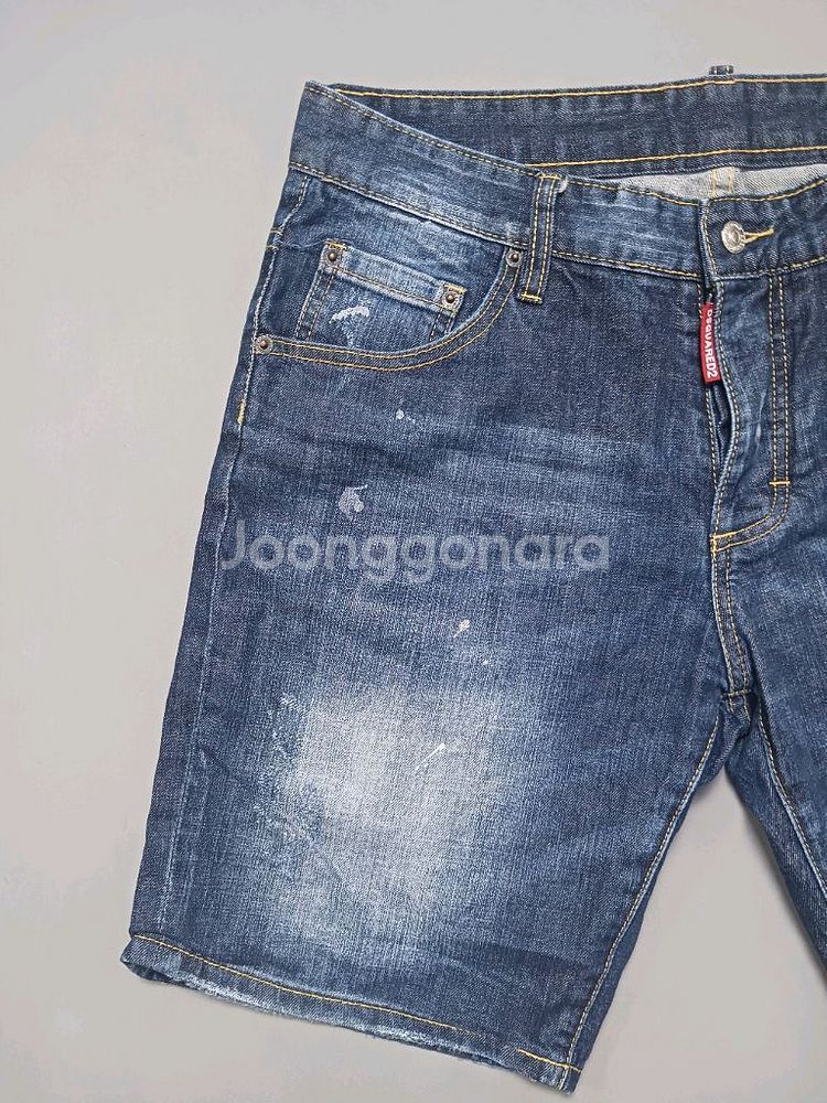 [48] 디스퀘어드2 블렛페인팅 데님 쇼츠 반바지 32--1