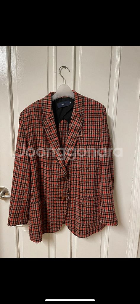 비아플레인 체크 자켓, 팬츠 셋업--0