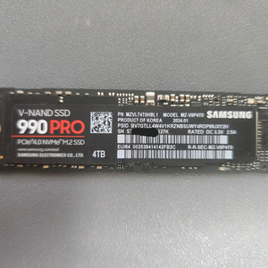 삼성 990 PRO 4TB M.2 NVMe
