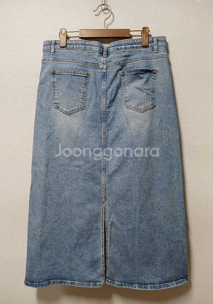 청 데님 스판 스커트 36(3XL)--2