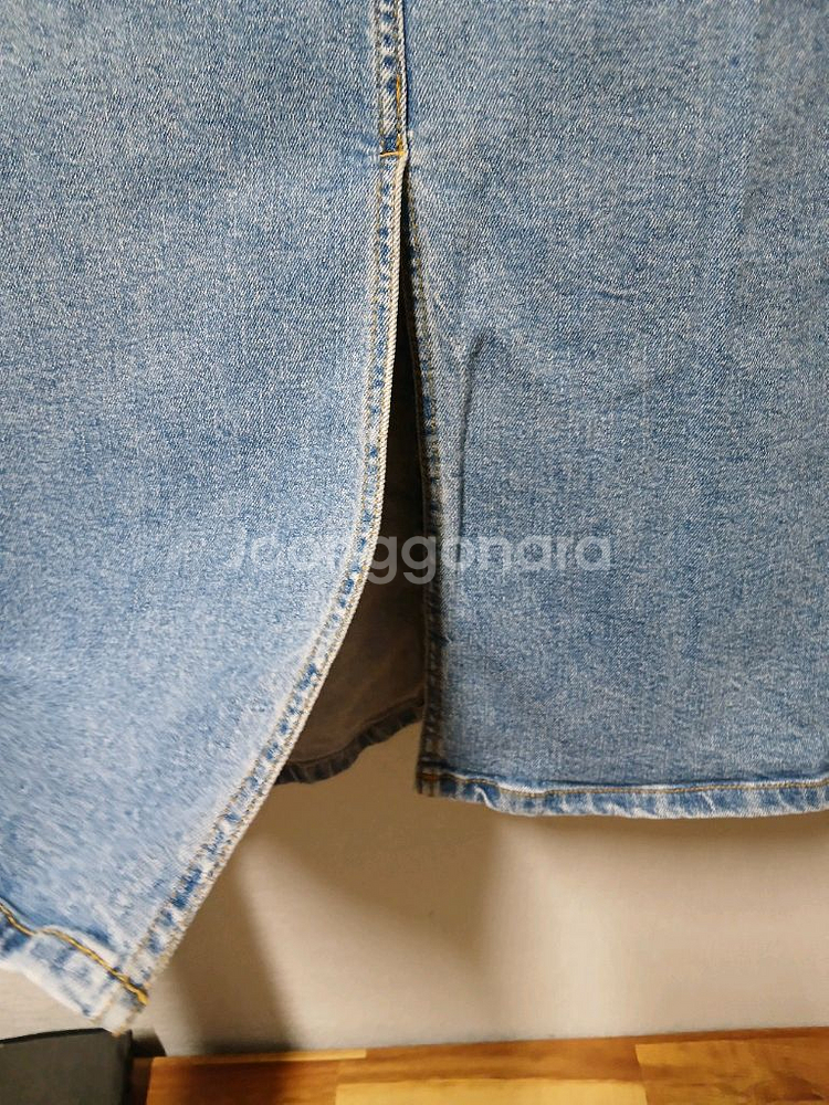 청 데님 스판 스커트 36(3XL)--3