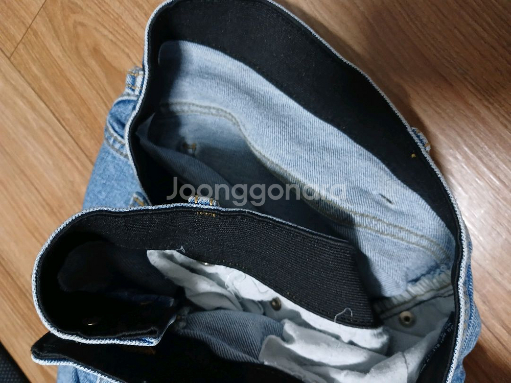 청 데님 스판 스커트 36(3XL)--4