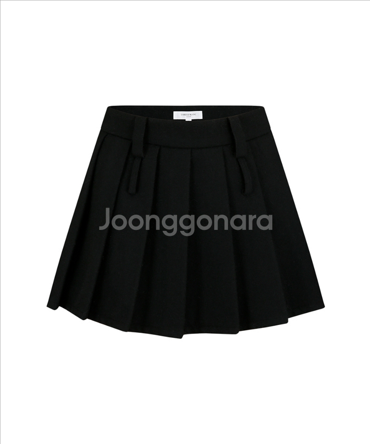 라벨르블랑 울 플리츠 스커트 그레이 블랙 브라운 S--2