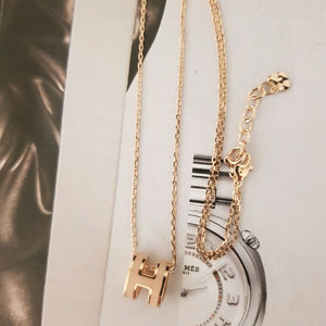 18k 핑크 에폭시 목걸이