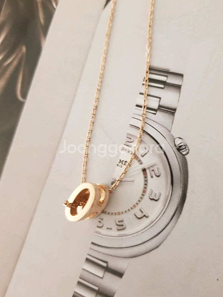 18k 핑크 에폭시 목걸이--2