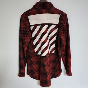 S 오프화이트 레드 애로우 플란넬 오버핏 자켓