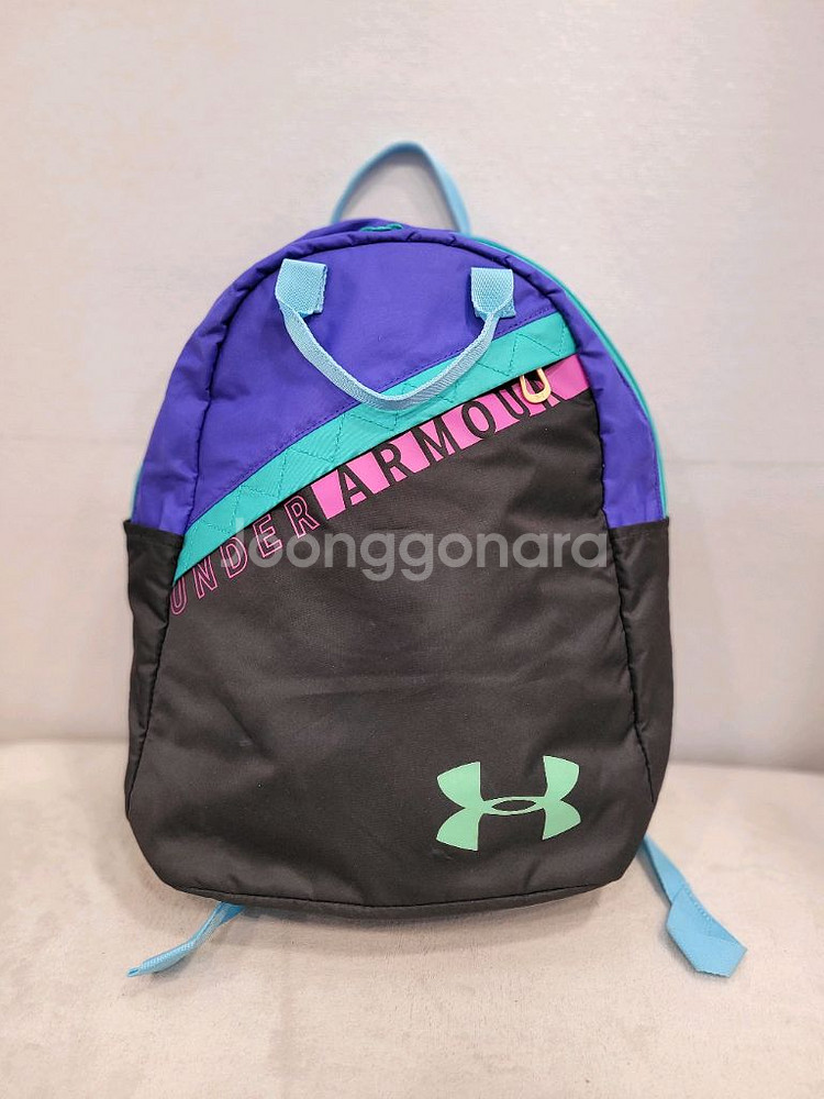 언더아머 남여공용 백팩 책가방 보라색/검정색--0