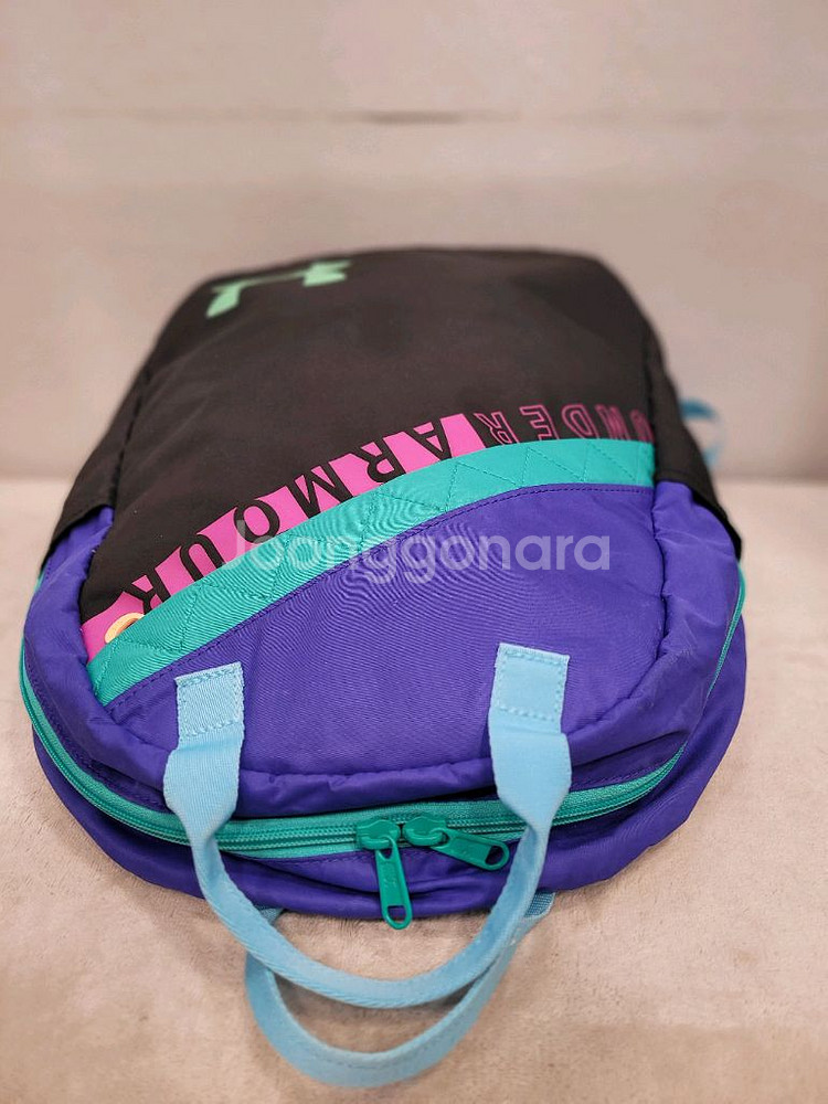 언더아머 남여공용 백팩 책가방 보라색/검정색--4