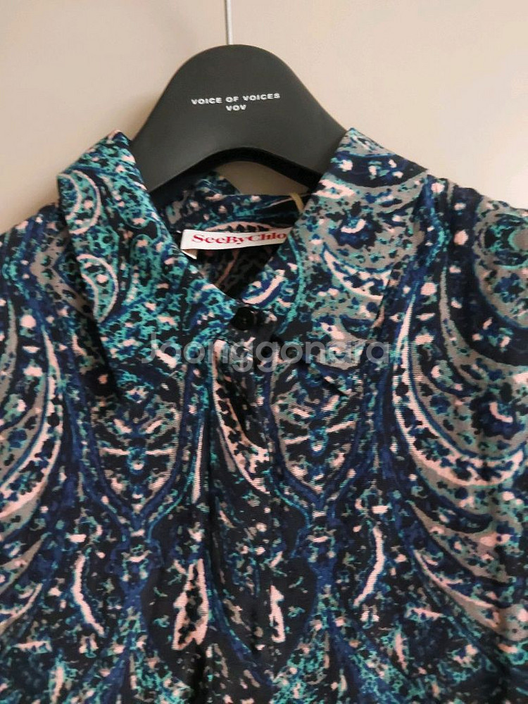 씨 바이끌로에 패턴 블라우스--1