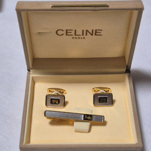 셀린느 빈티지 커프스 링크 & 타이핀 세트