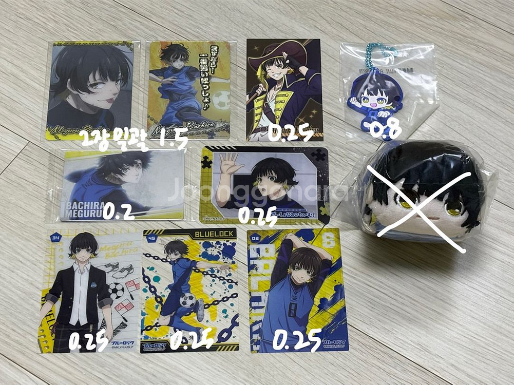 블루록 바치라 콜렉터즈,웨하스,스트랩,클리어카드--0