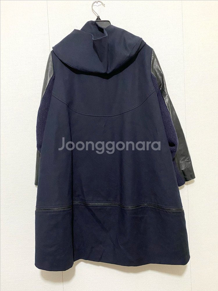 손정완 가죽 소매 패치 자켓--5