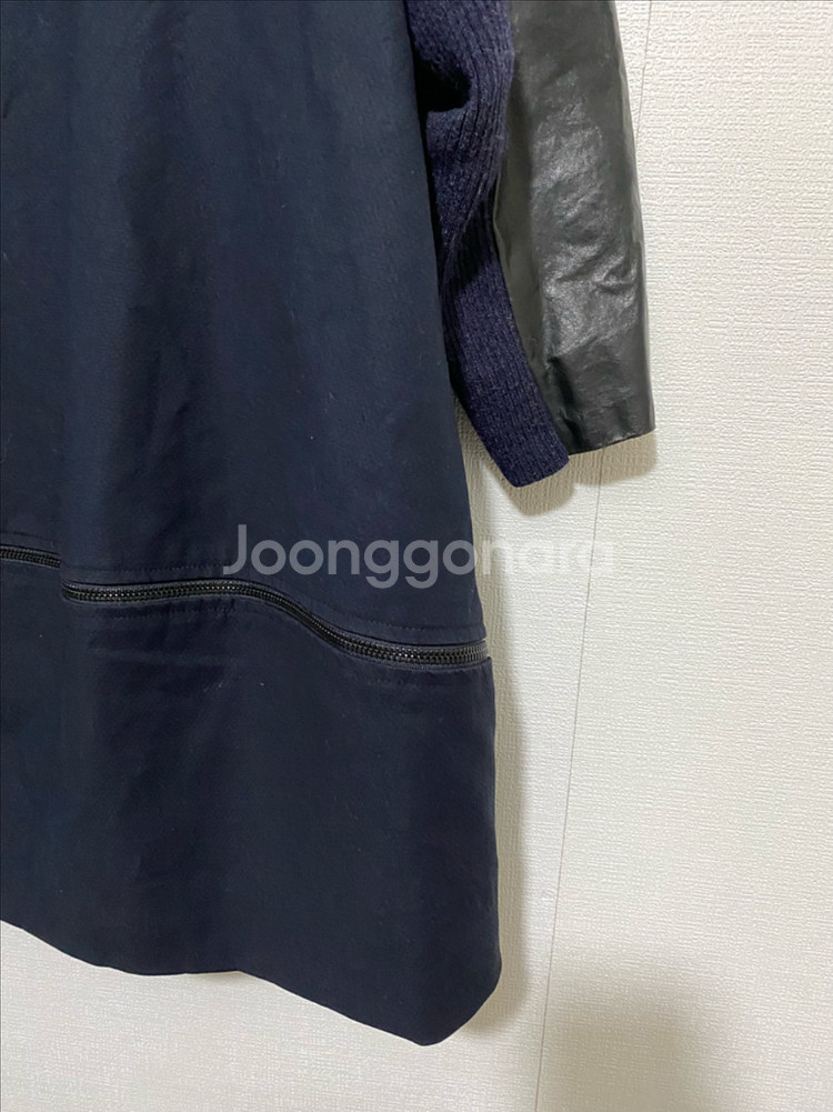 손정완 가죽 소매 패치 자켓--6