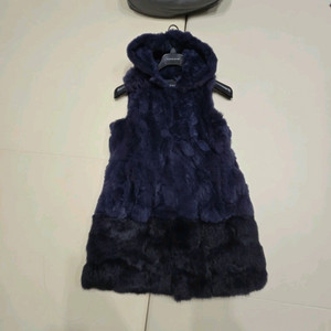 THE RYAN NEWYORK 천연 모피 후드 조끼