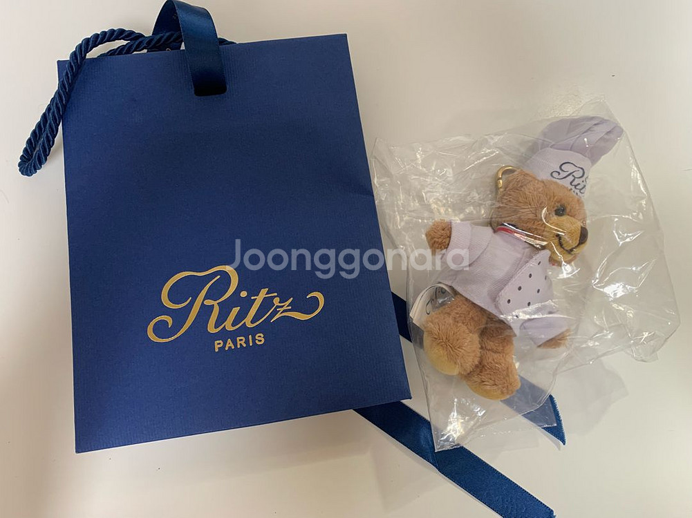 리츠 파리 곰돌이 키링 셰프 새상품 (쇼핑백포함)--0