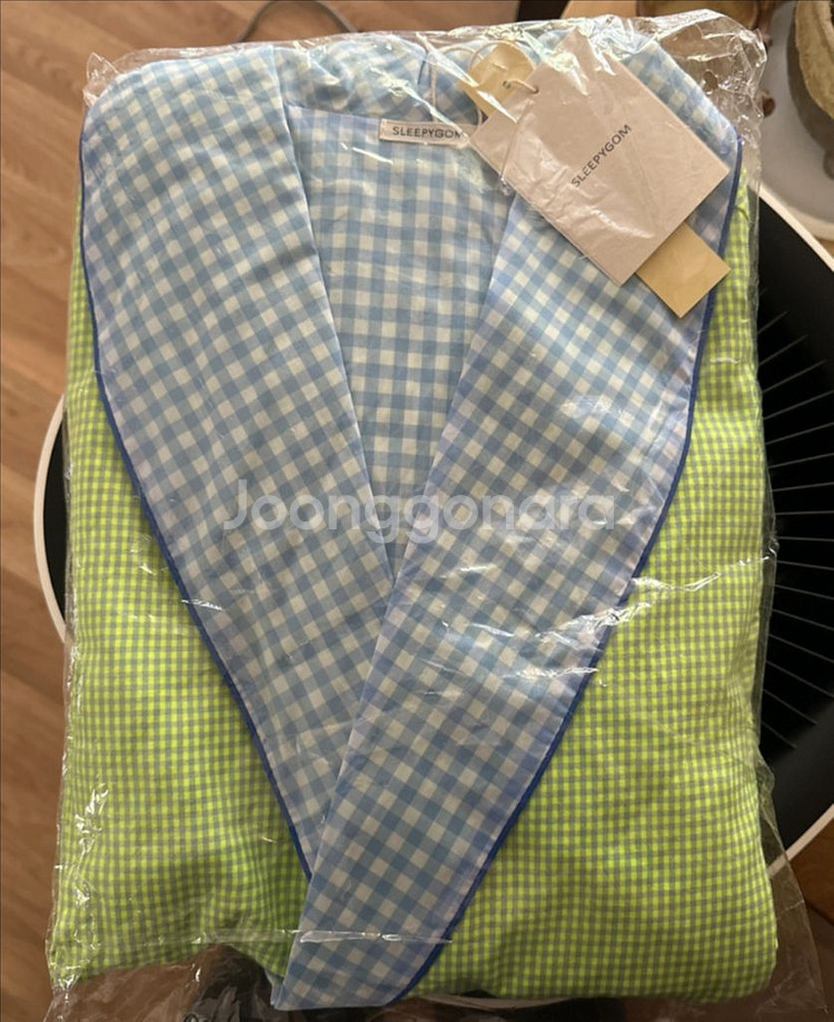 프리미엄라운지웨어 슬리피곰 리버서블 체크로브, 파자마,--1