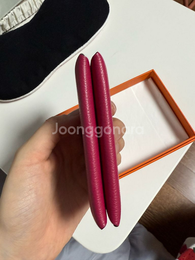 에르메스 칼비 카드지갑 핑크--2
