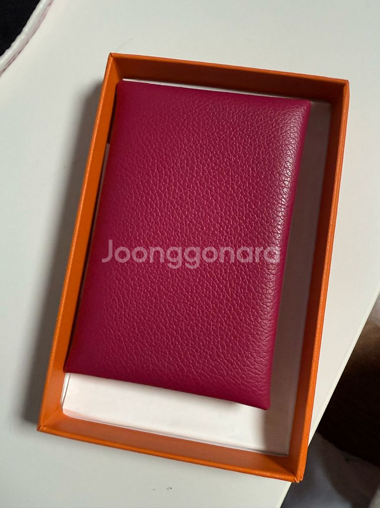 에르메스 칼비 카드지갑 핑크--0